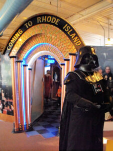 Darth Vader visits the Providence Children's Museum.